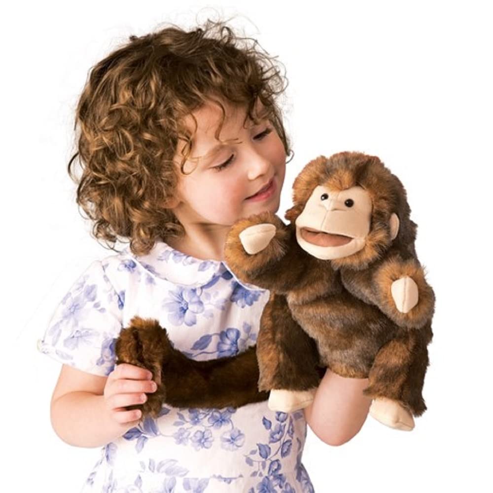 Folkmanis Monkey Hand Puppet - Expressive One-Hand Stage Puppet