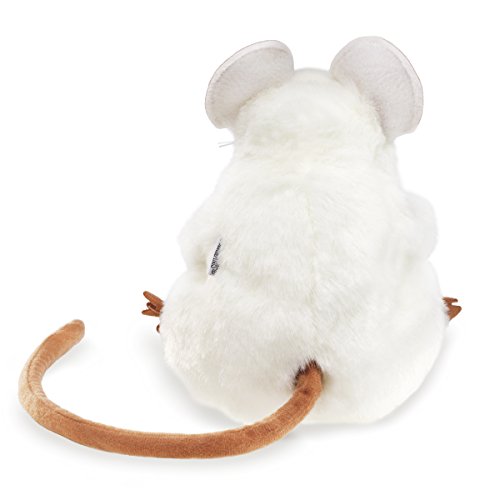 Folkmanis Mouse Hand Puppet, White | Expressive Plush Puppet for Storytelling