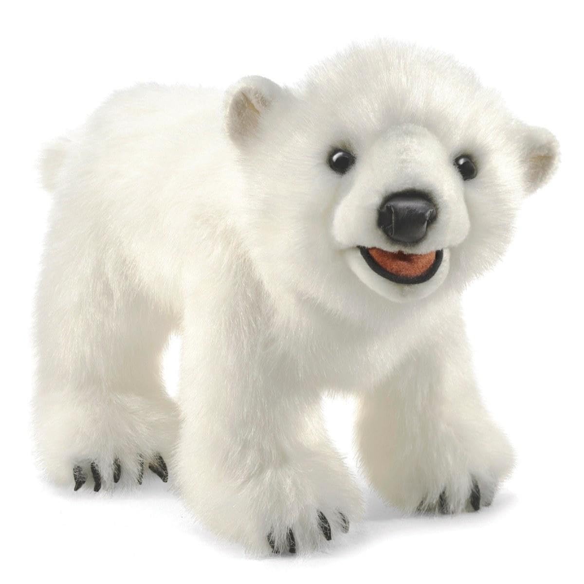 Folkmanis Polar Bear Cub Hand Puppet – White (Model 3041)