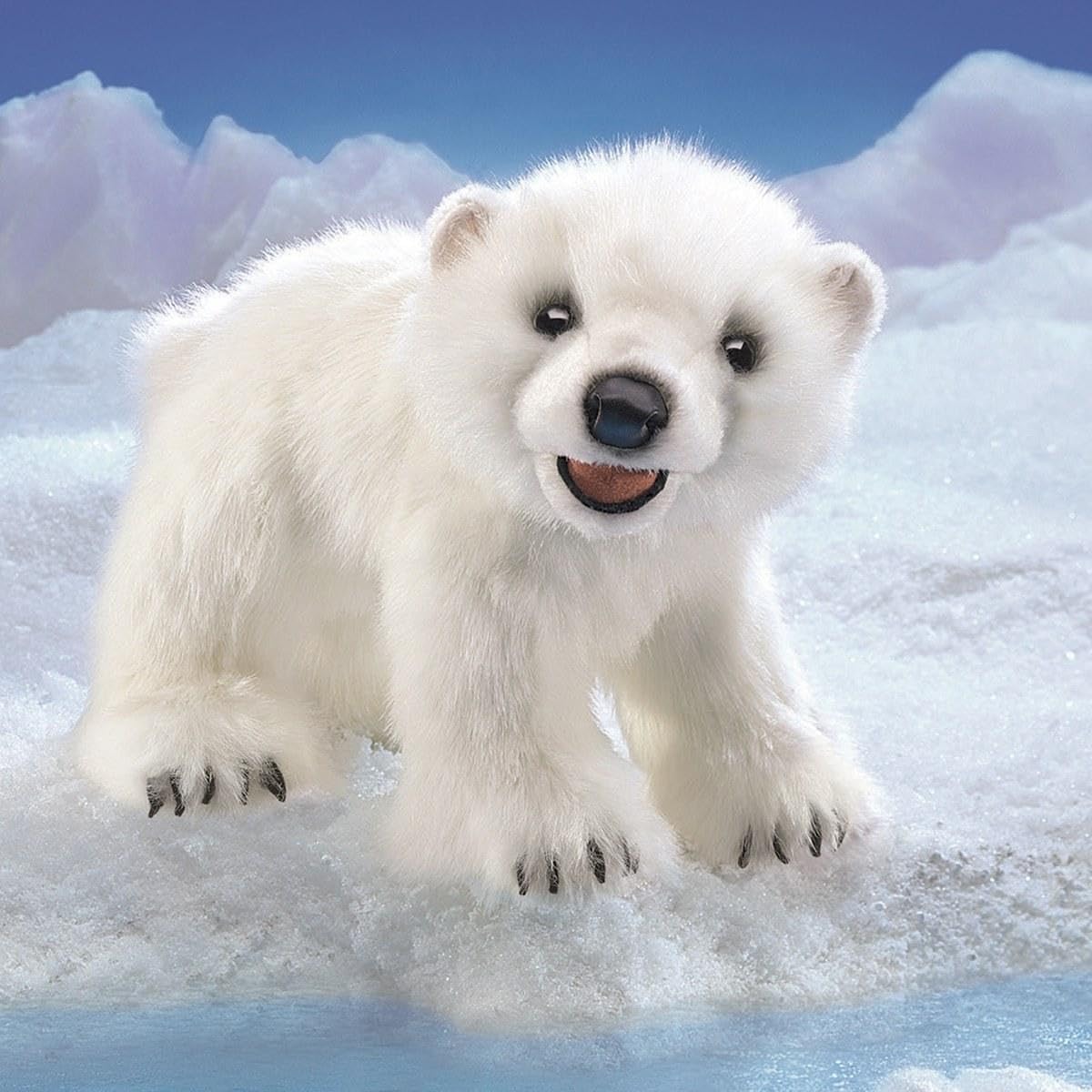 Folkmanis Polar Bear Cub Hand Puppet – White (Model 3041)