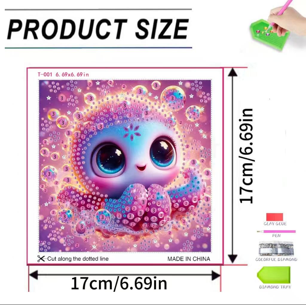 FONYANE 5D Diamond Art Kit – Sea Octopus Honey (6.69x6.69in)