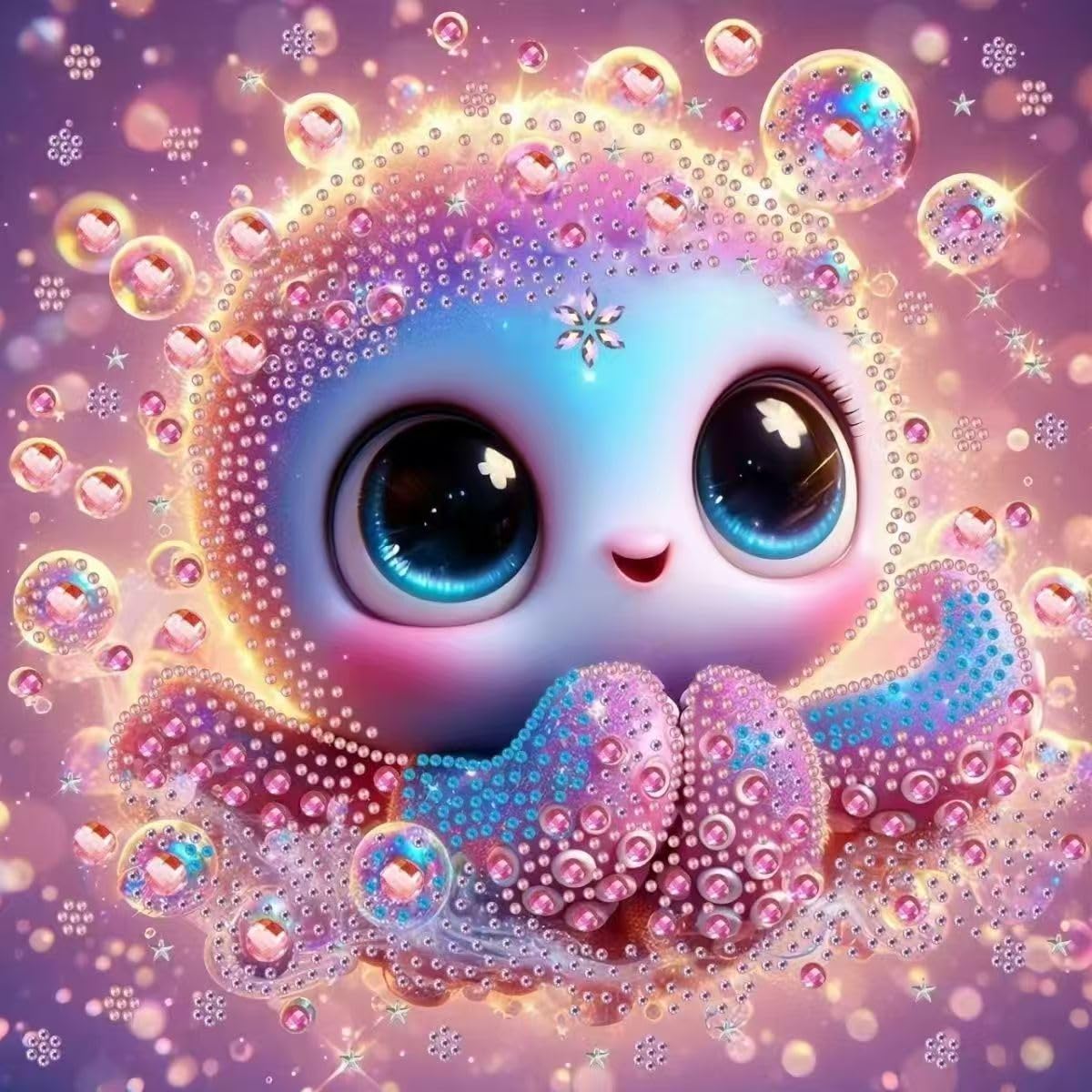 FONYANE 5D Diamond Art Kit – Sea Octopus Honey (6.69x6.69in)