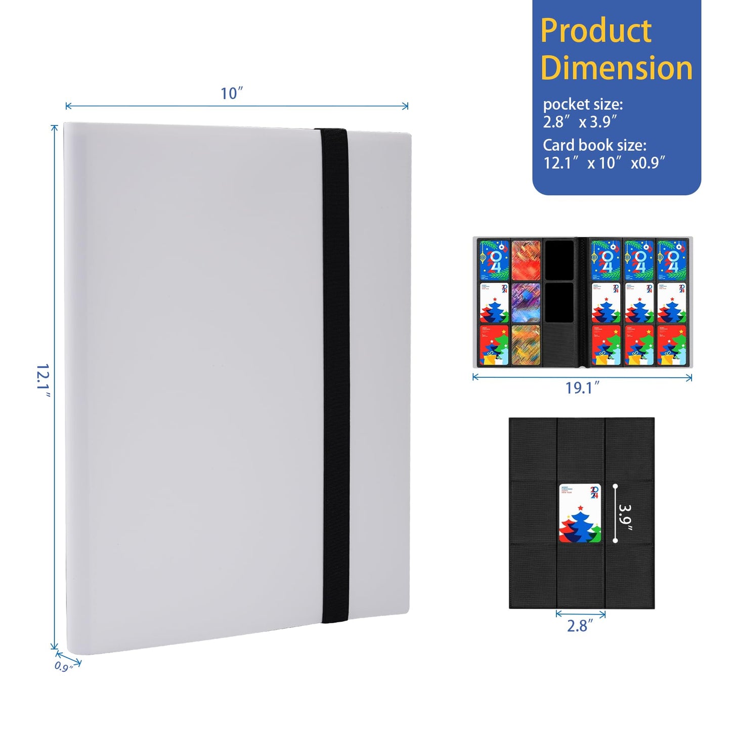 Fonwill Card Binder – Premium 360-Card Side-Loading Album for MTG, TCG, and Sports Cards
