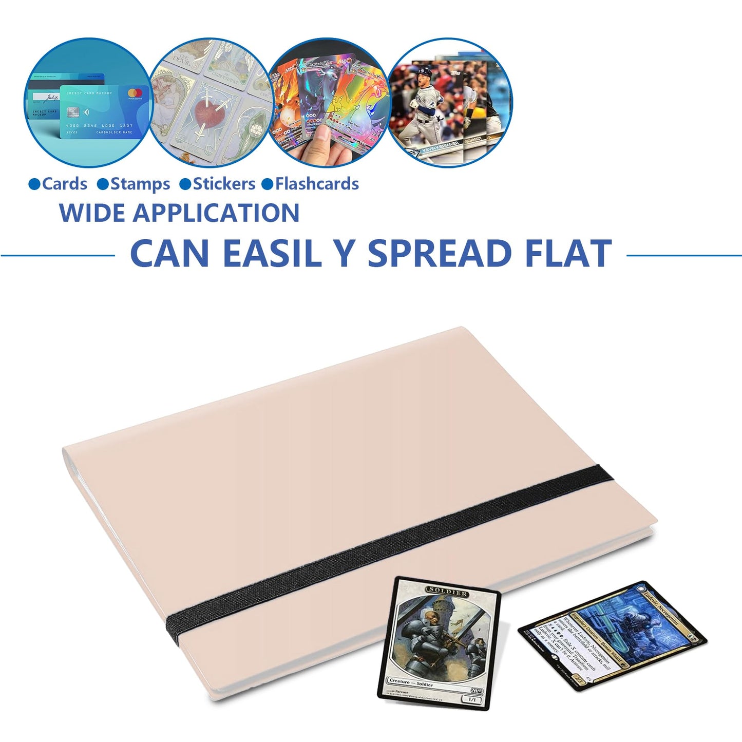 Fonwill 9-Pocket Trading Card Binder – 360 Cards, Pink Edition, Durable Polypropylene