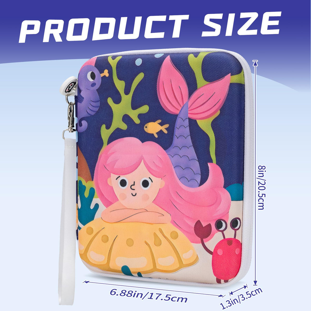 Fonwill 80-Pocket Yoto Card Case with Zipper – Portable Card Holder Book (Mermaids)