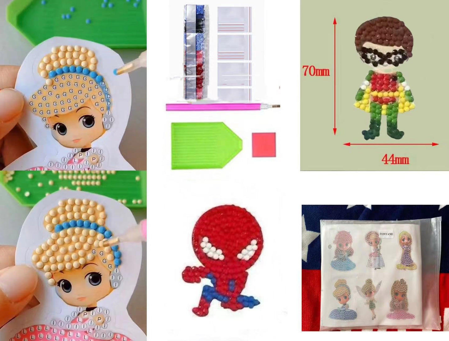 FONYANE Diamond Art Kits for Kids – Diamond Painting & Gem Stickers (Ages 4–12)