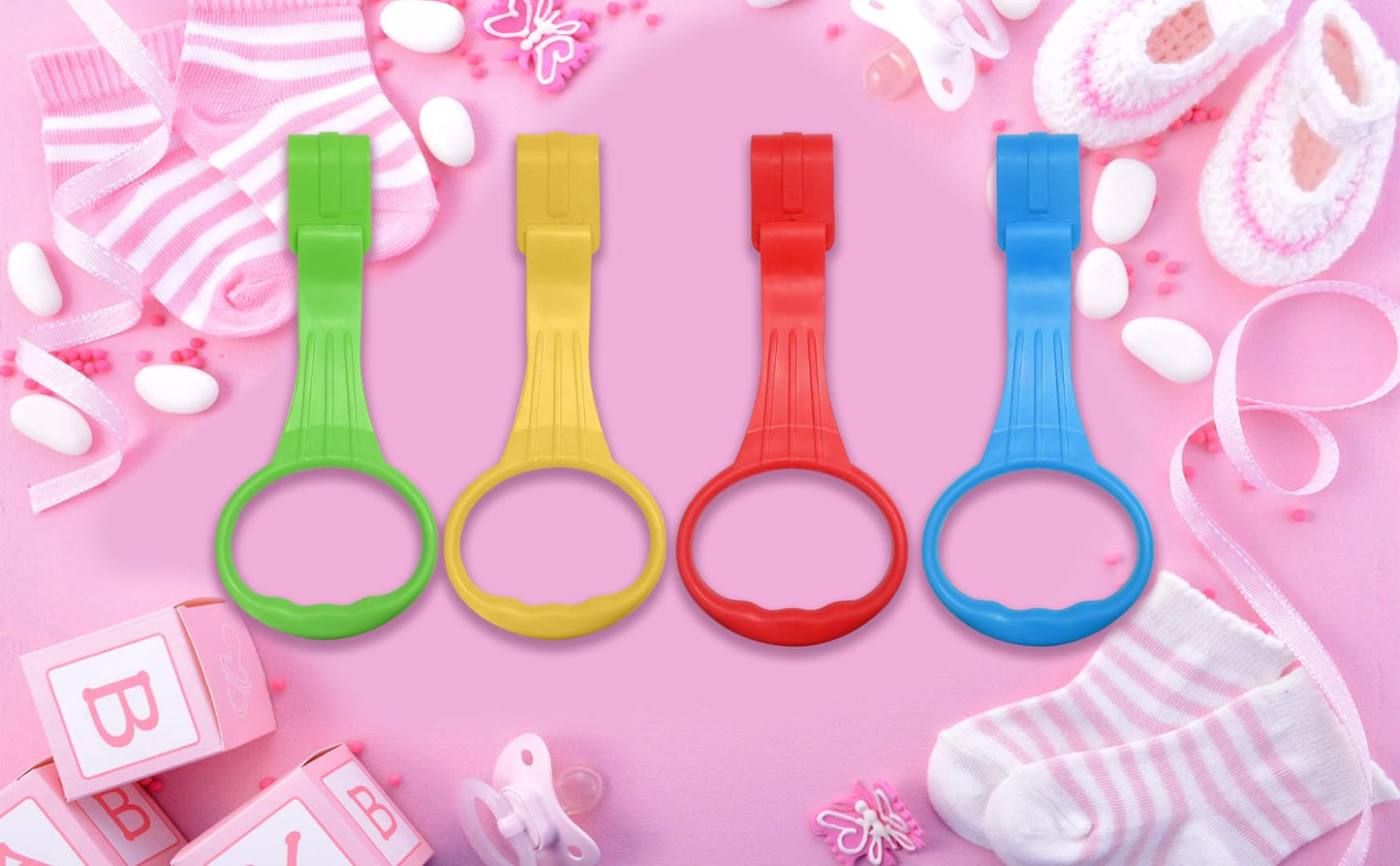 FOORAINDA Baby Pull Up Ring 8 Pack – Stand & Walk Helper for Playpen & Crib
