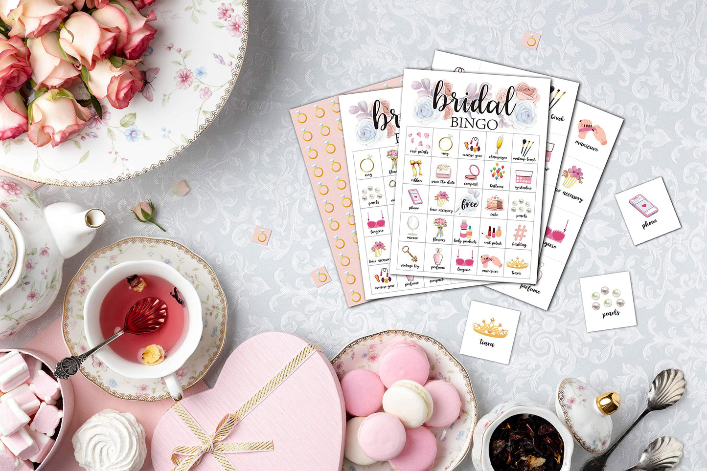 Foosproea Bridal Bingo Cards – 24-Player Bridal Shower Game for Weddings & Bachelorette Parties