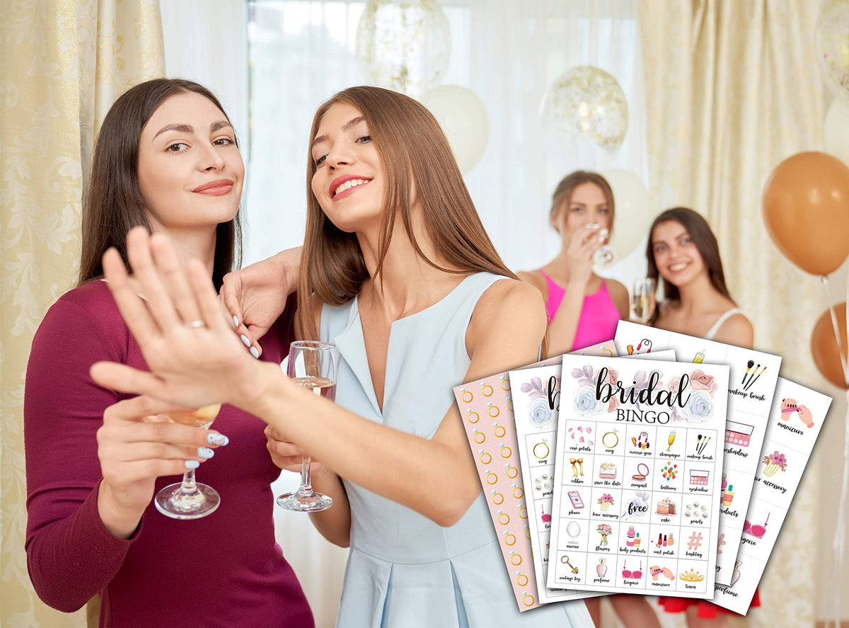 Foosproea Bridal Bingo Cards – 24-Player Bridal Shower Game for Weddings & Bachelorette Parties