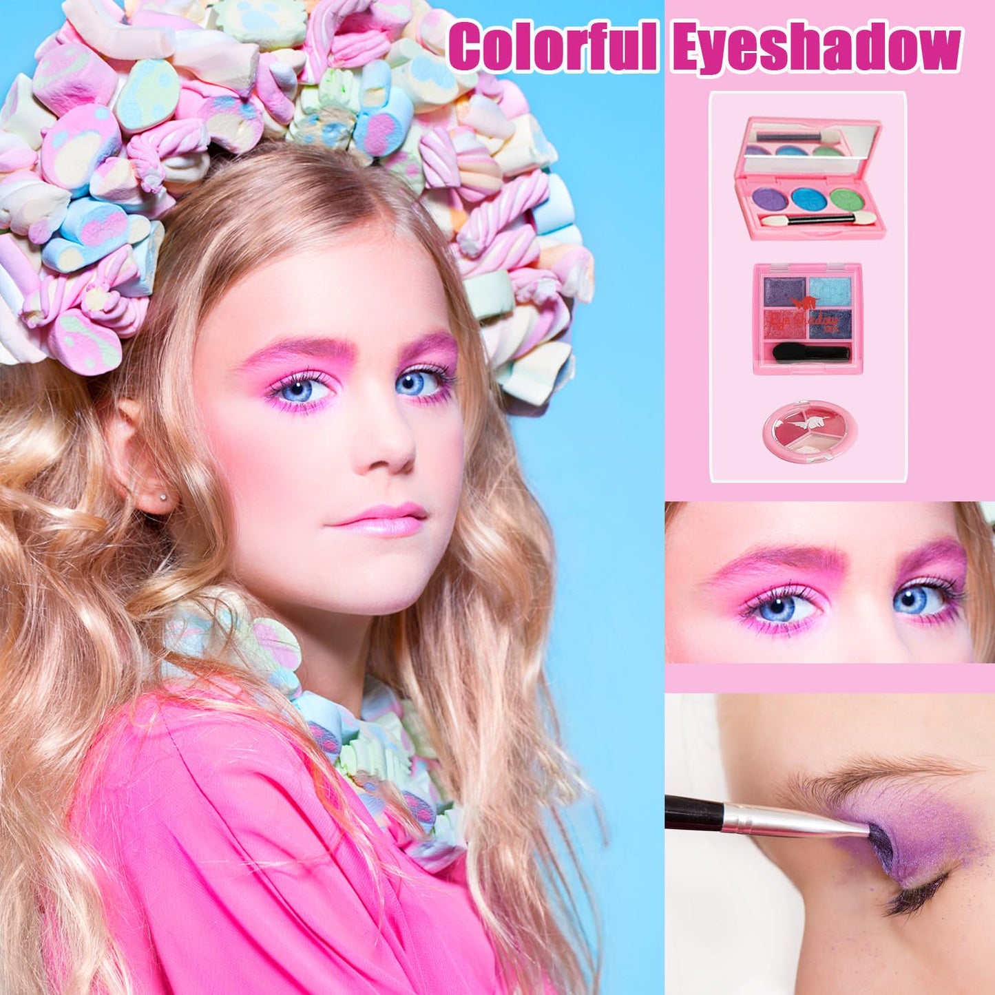 For Ideahome Kids Washable Makeup Kit – Real Makeup Set for Girls 4–10