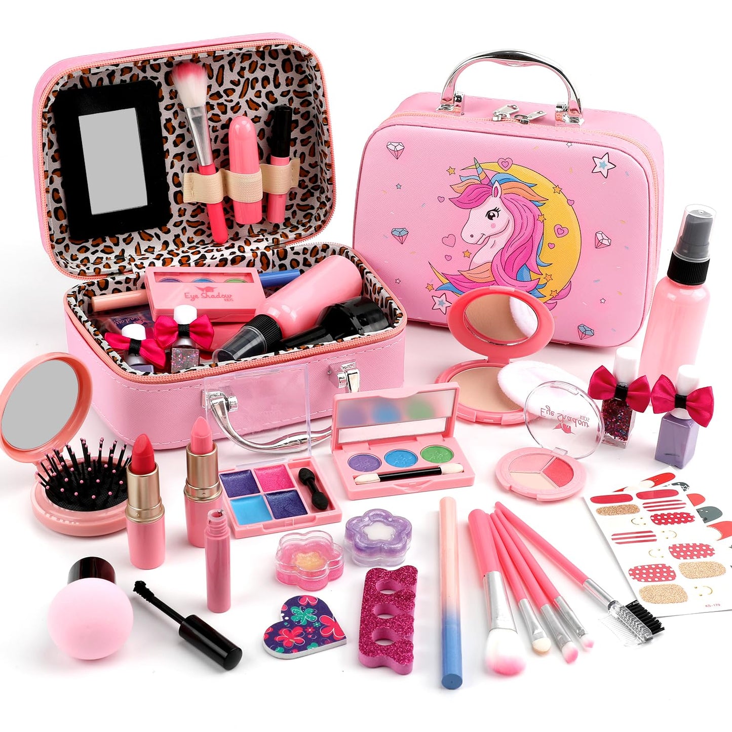 For Ideahome Kids Washable Makeup Kit – Real Makeup Set for Girls 4–10