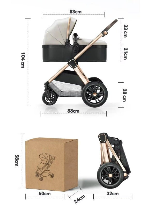 For Your Little One Cruise 3 In 1 Travel System With Car Seat And ISOFIX Base - Blush Rose (Free Cupholder And Seat Liner Included!)