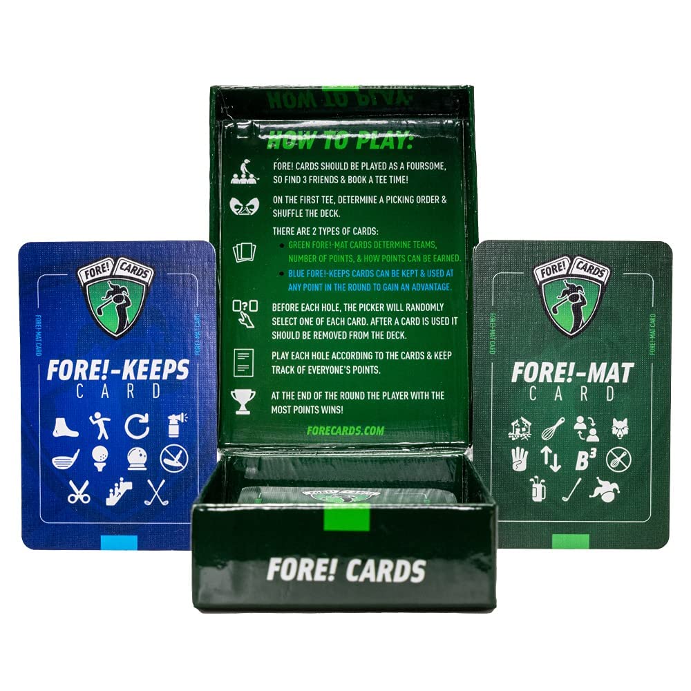 Fore Cards On Course Golf Game – Interactive Strategy Card Game for All Levels