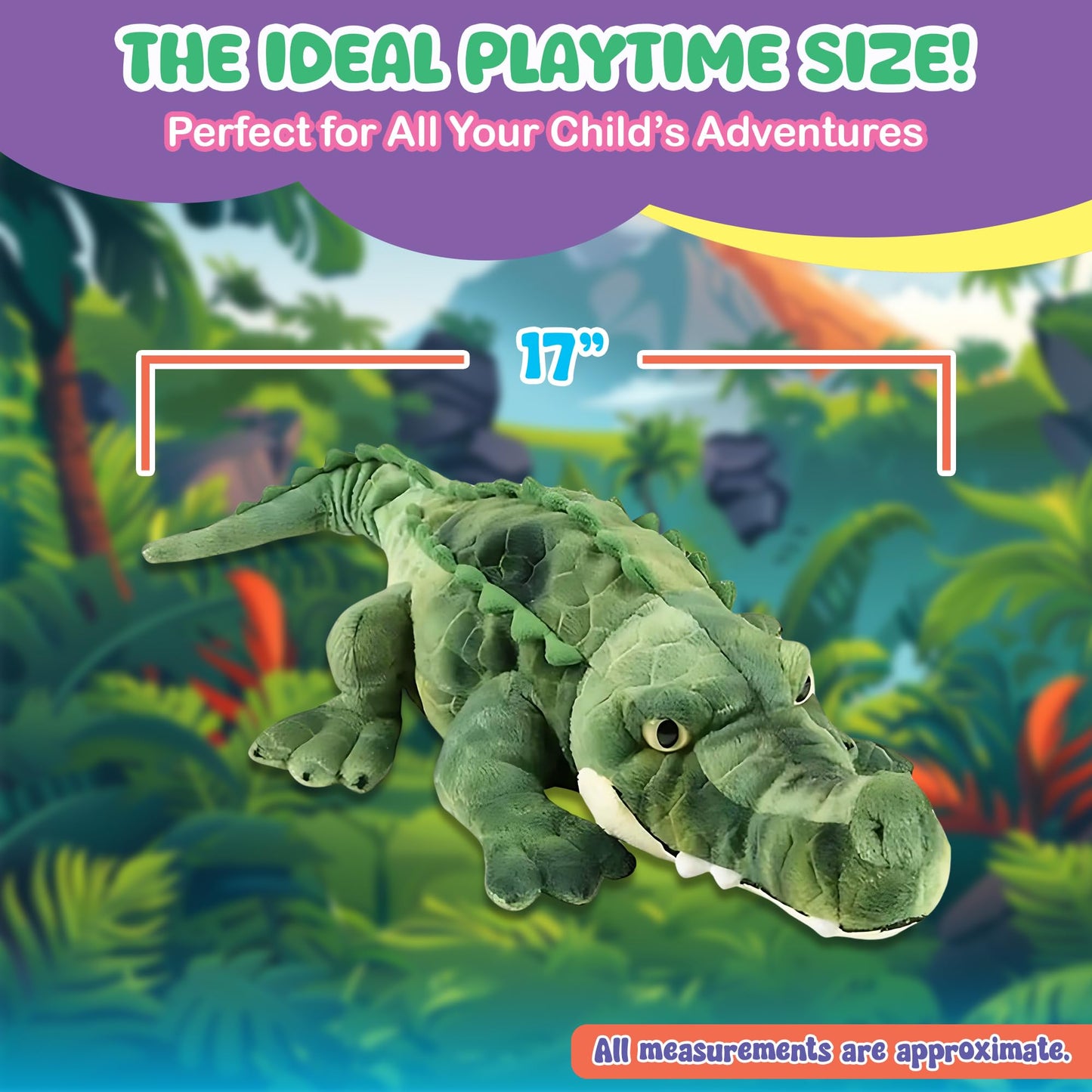 Forest & Twelfth 17.75-Inch Crocodile Plush – Premium Stuffed Animal Gift for Kids 3+