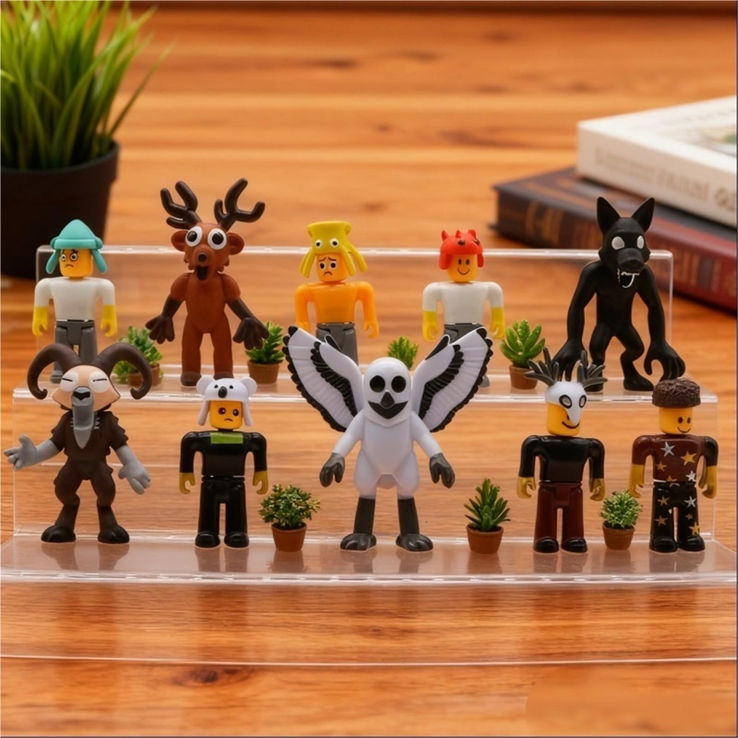99 Nights in The Forest: 10-Piece Action Figure Set – Deer, Owl, Ram & Monster Collectibles