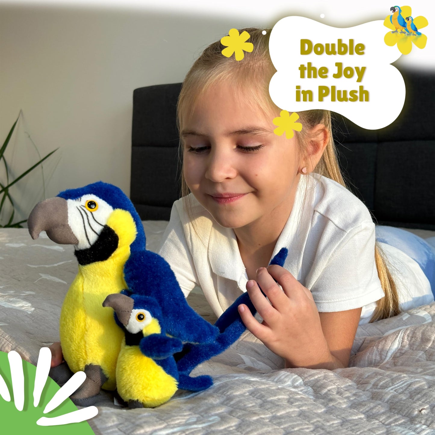 Forest & Twelfth Mom and Baby Macaw Plush Toy – Cuddly Nursery Decor