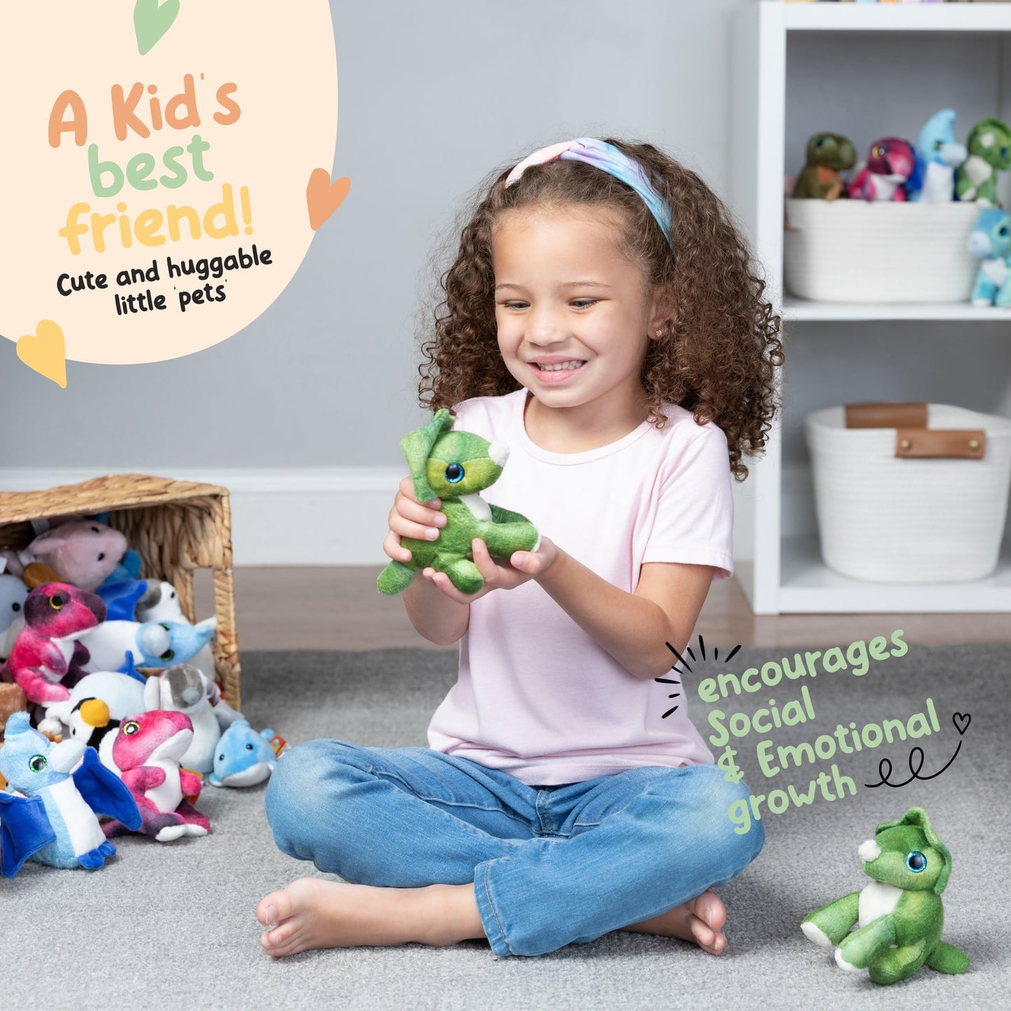 Forest & Twelfth Stuffed Triceratops – Mini Plush Toy, Party Favors & Classroom Prizes
