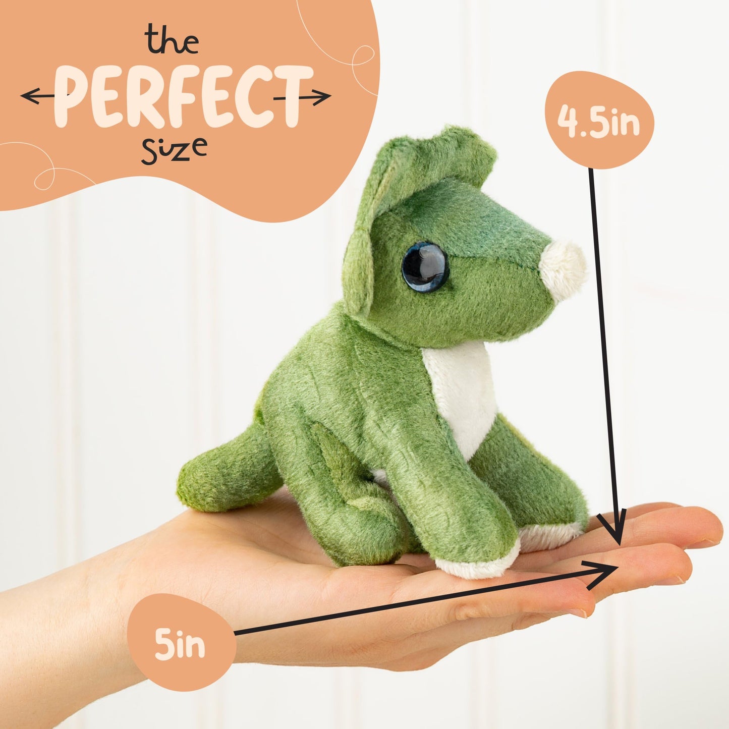 Forest & Twelfth Stuffed Triceratops – Mini Plush Toy, Party Favors & Classroom Prizes