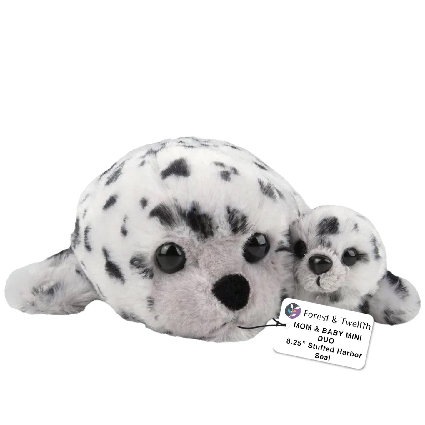Forest & Twelfth Mom-Baby Harbor Seal Plush – Ocean Nursery Decor & Baby Shower Gift