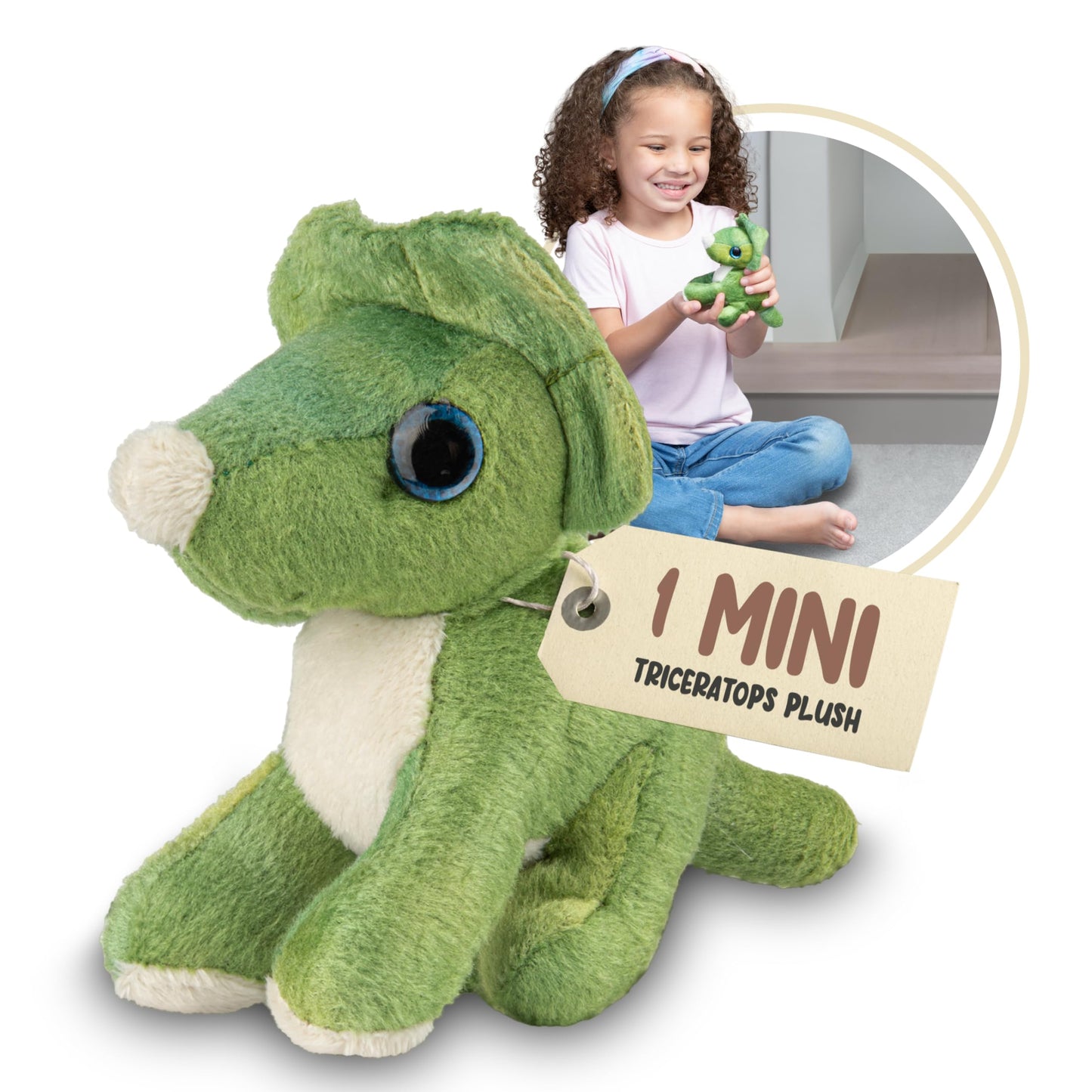 Forest & Twelfth Stuffed Triceratops – Mini Plush Toy, Party Favors & Classroom Prizes