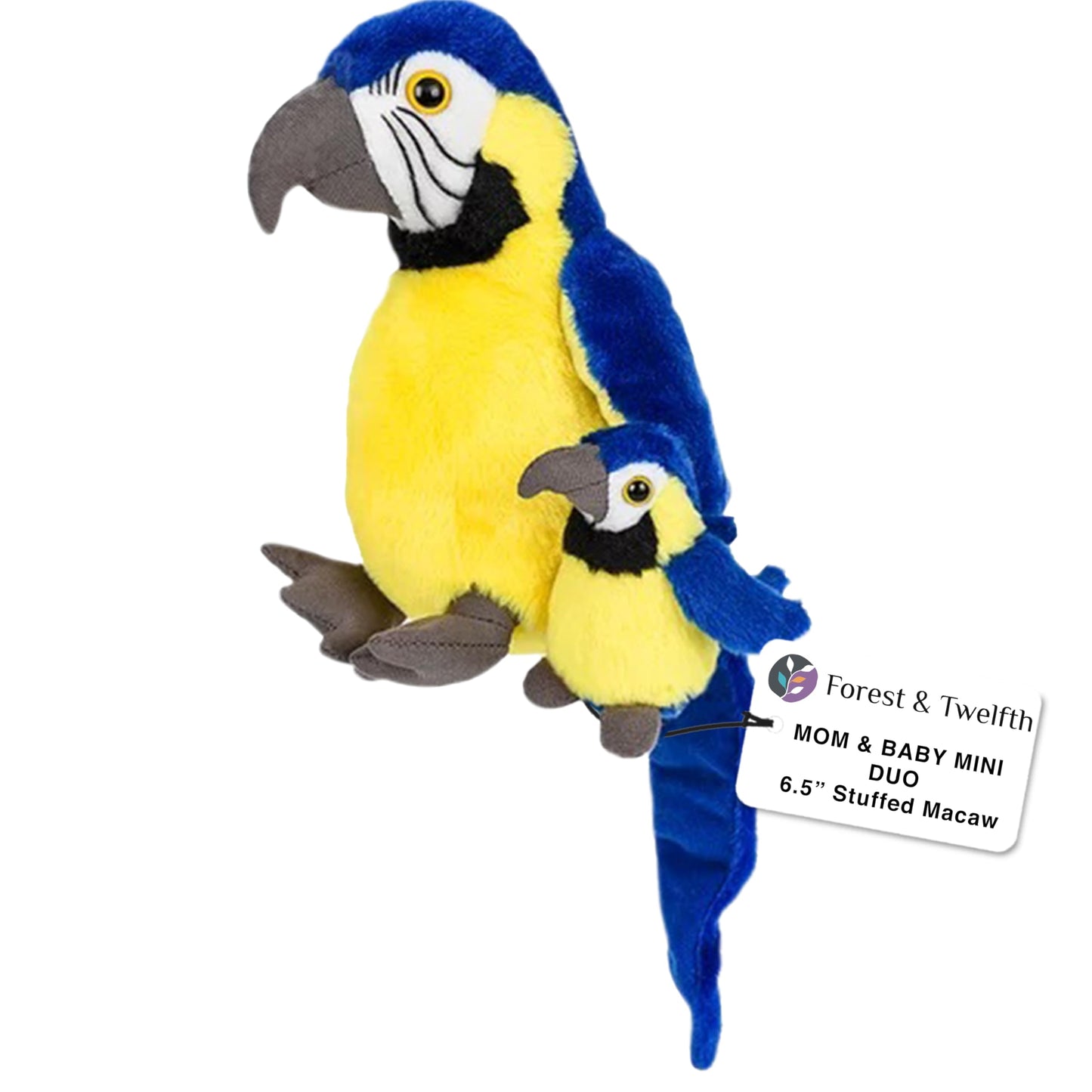 Forest & Twelfth Mom and Baby Macaw Plush Toy – Cuddly Nursery Decor