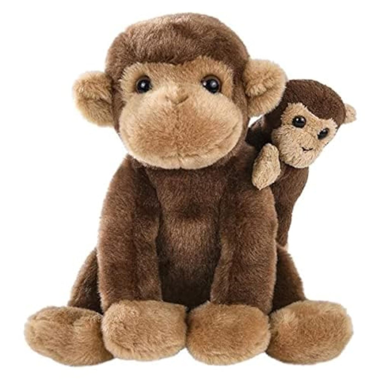 Forest & Twelfth Mom & Baby Monkey Plush Toys – Soft, Huggable Nursery Decor