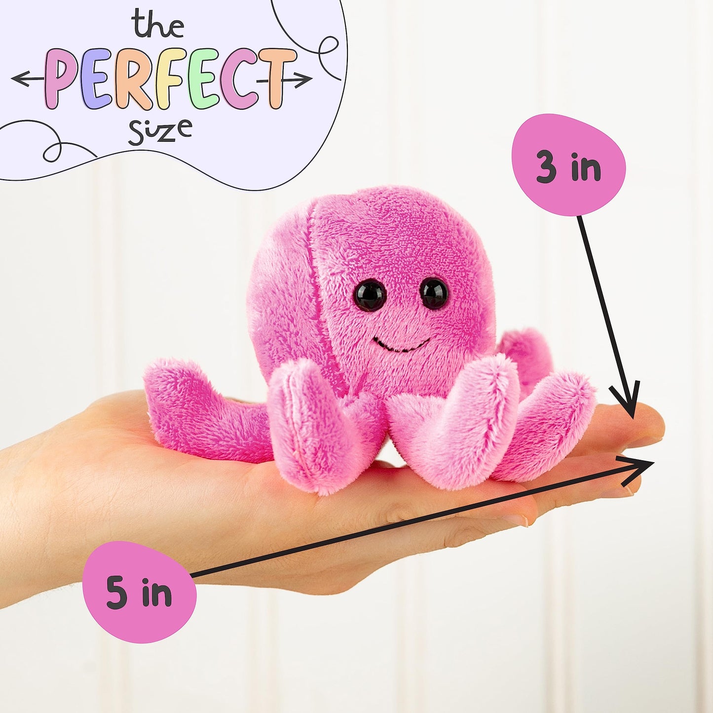 Forest & Twelfth Stuffed Octopus – Mini Plush Toy, Pocket-Sized Ocean Friend for Kids
