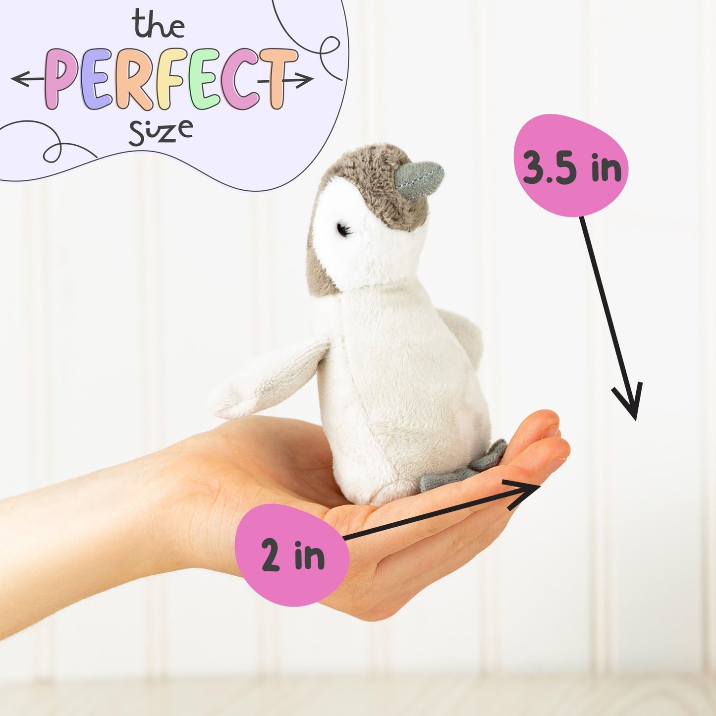 Forest & Twelfth Mini Baby Penguin Plush — Pocket-Sized 3.5–4 Inch Stuffed Toy