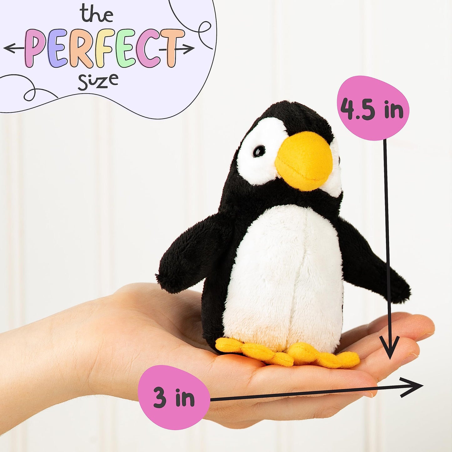Forest & Twelfth Stuffed Baby Penguin – Mini Plush Toy for Kids, Party Favors & Stocking Stuffers