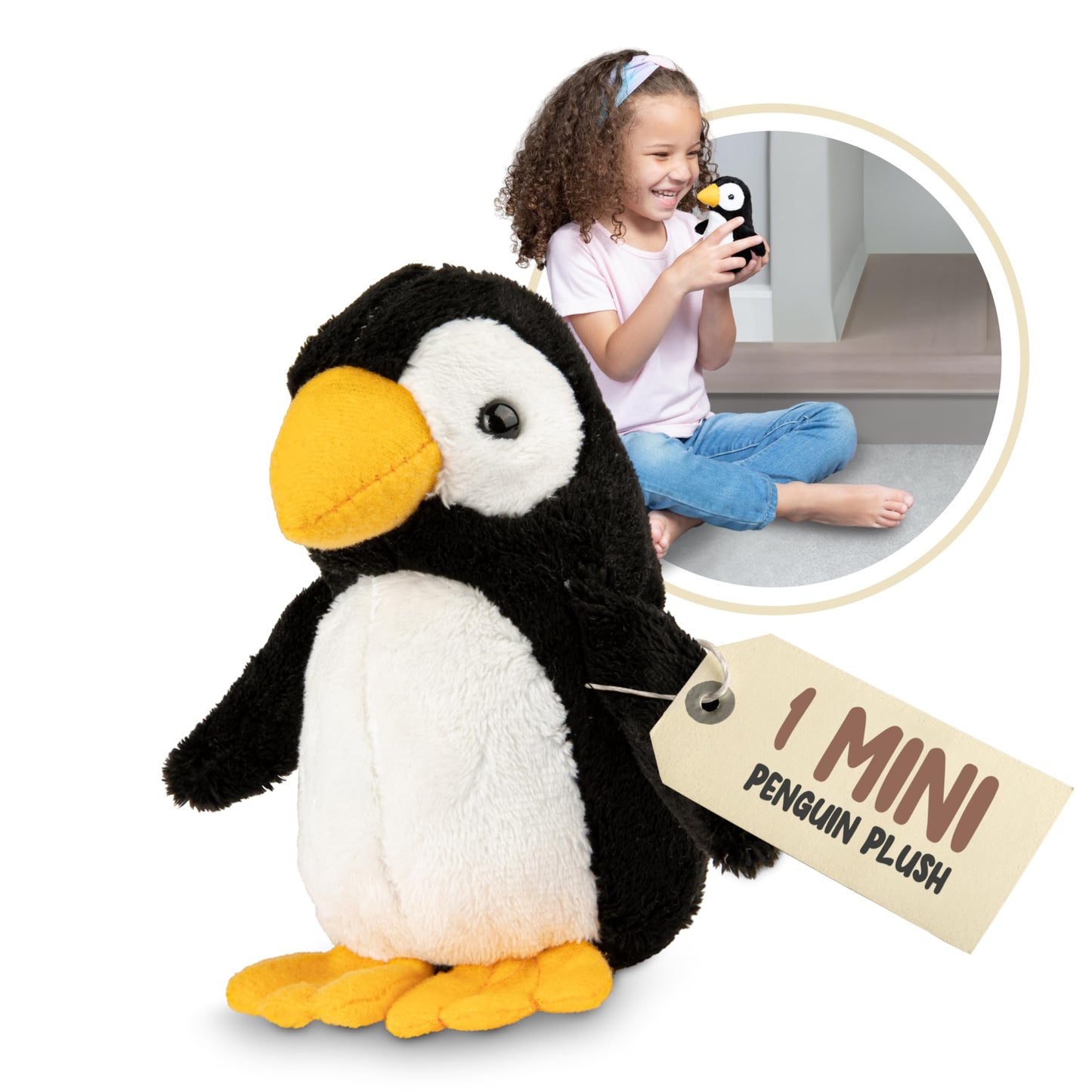 Forest & Twelfth Stuffed Baby Penguin – Mini Plush Toy for Kids, Party Favors & Stocking Stuffers