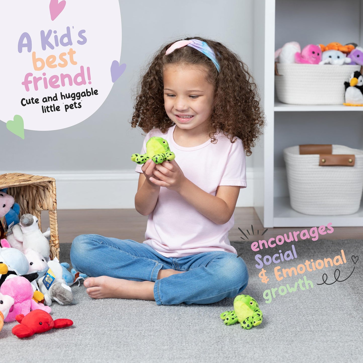 Forest & Twelfth Stuffed Frog – Mini Plush for Kids | Party Favors & Prizes
