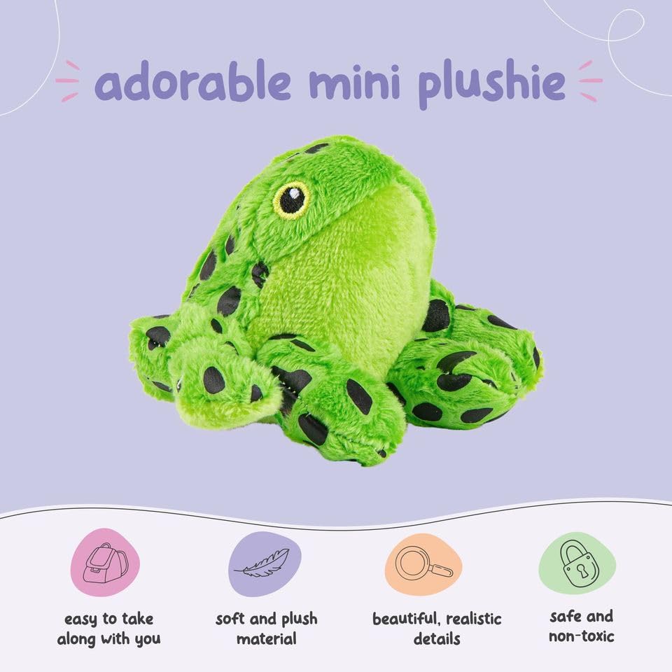 Forest & Twelfth Stuffed Frog – Mini Plush for Kids | Party Favors & Prizes