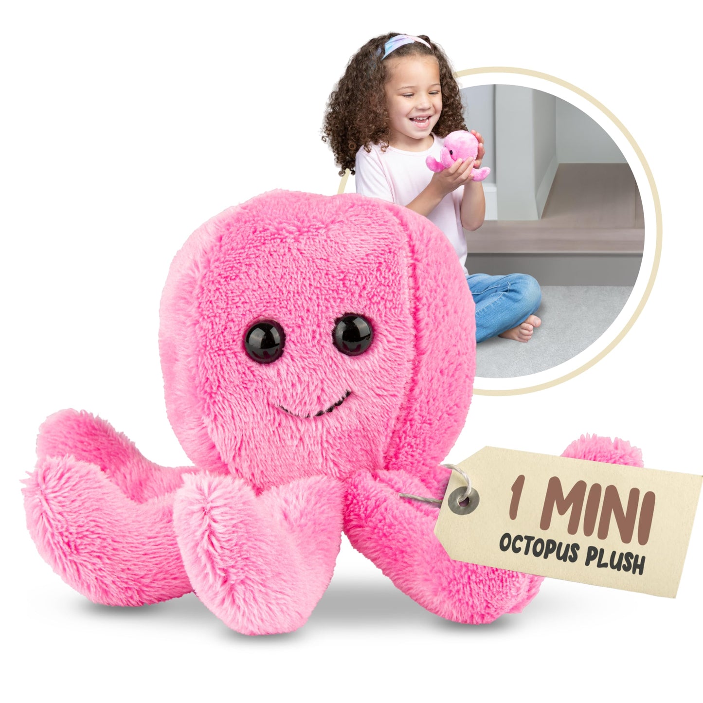 Forest & Twelfth Stuffed Octopus – Mini Plush Toy, Pocket-Sized Ocean Friend for Kids