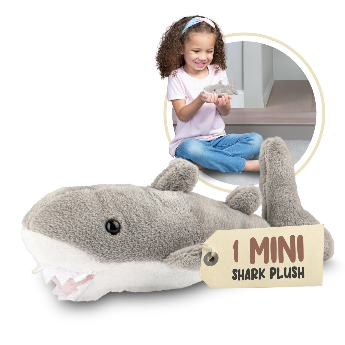 Forest & Twelfth Stuffed Shark Mini Plush – Pocket-Sized Ocean Buddy for Kids