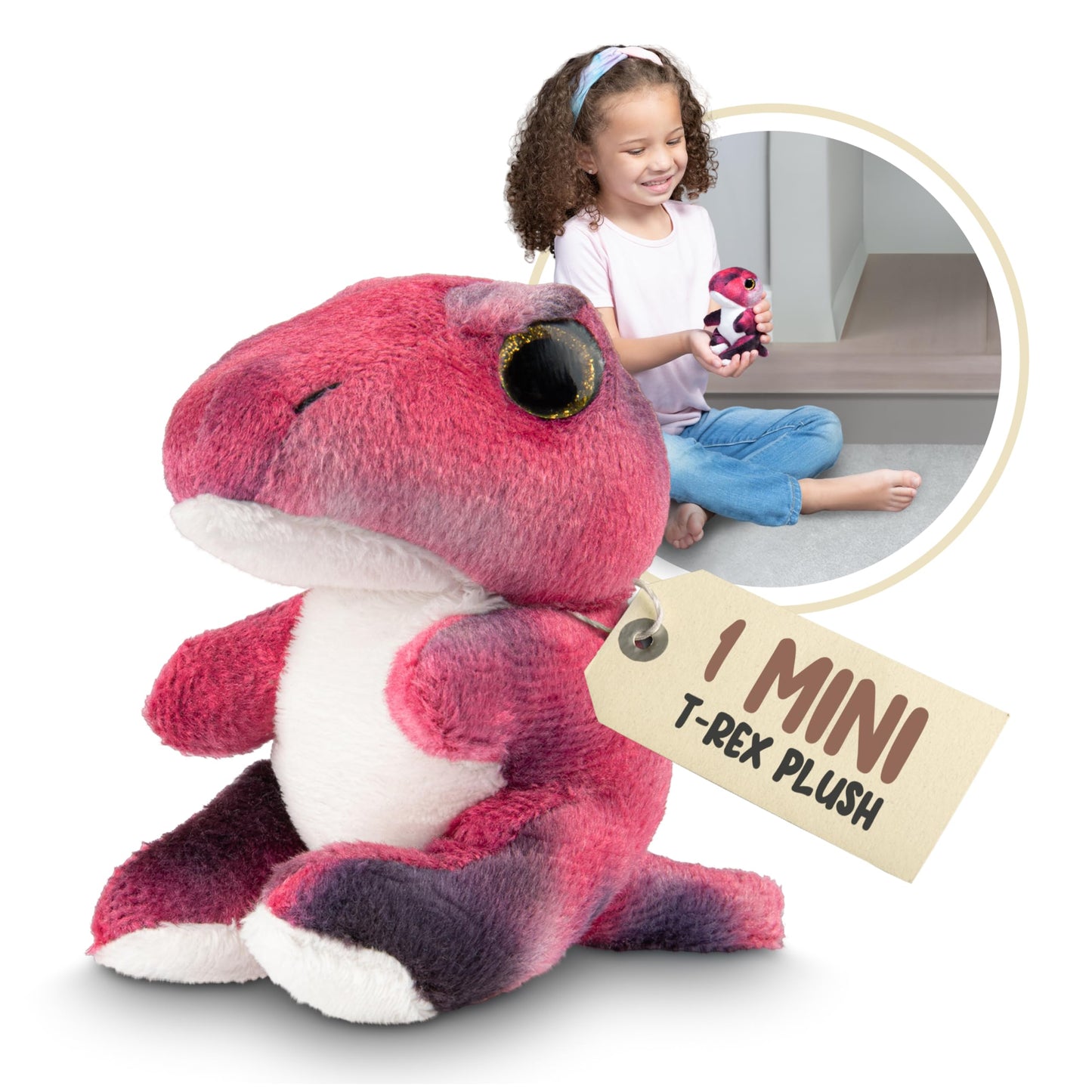 Forest & Twelfth Stuffed T-Rex Mini Plush | Pocket-Sized Dino Toy for Kids
