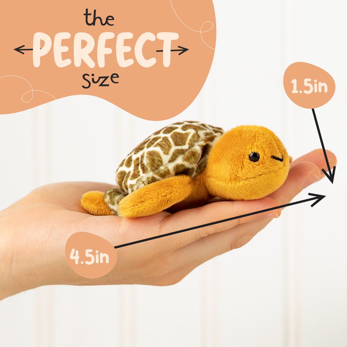 Forest & Twelfth Stuffed Tortoise – Mini Plush Toy for Kids & Party Favors