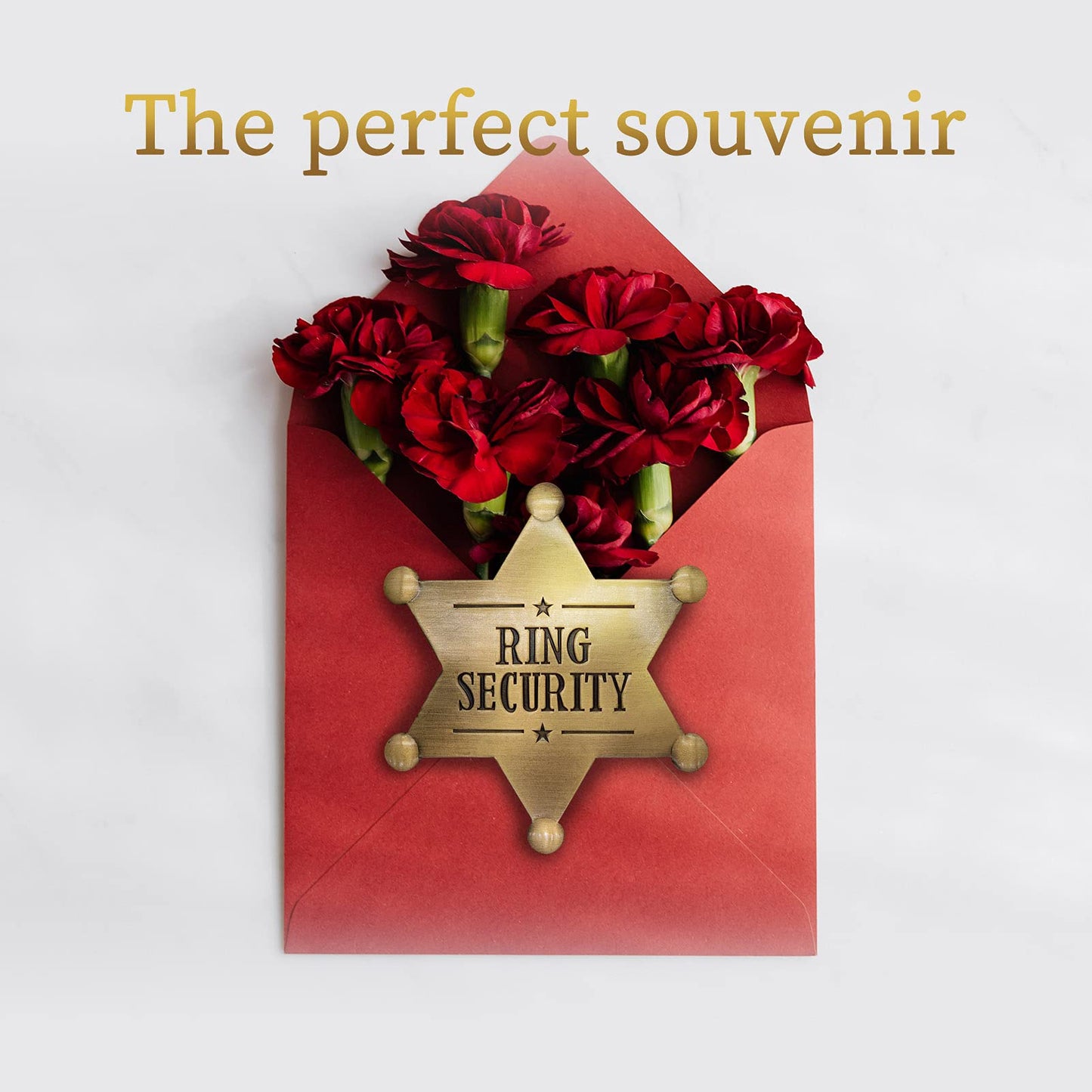 ForFine Ring Security Badge – Metal Ring Bearer Gift for Weddings & Parties