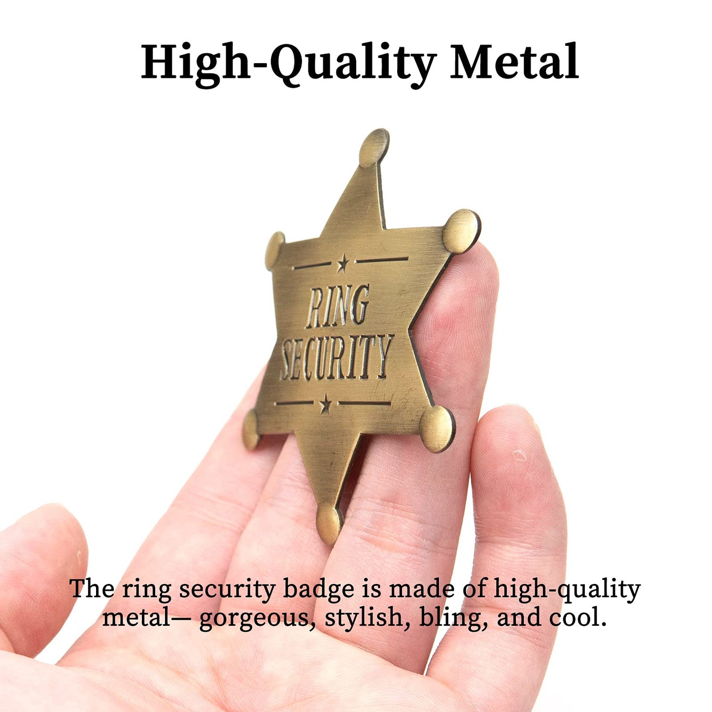 ForFine Ring Security Badge – Metal Ring Bearer Gift for Weddings & Parties