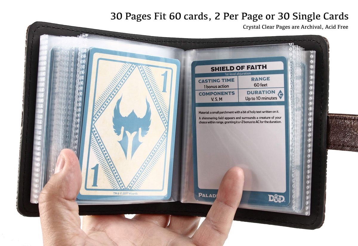 Forged Dice Co. Book of Incantations Spell Card Book – Tome Edition (Pewter)