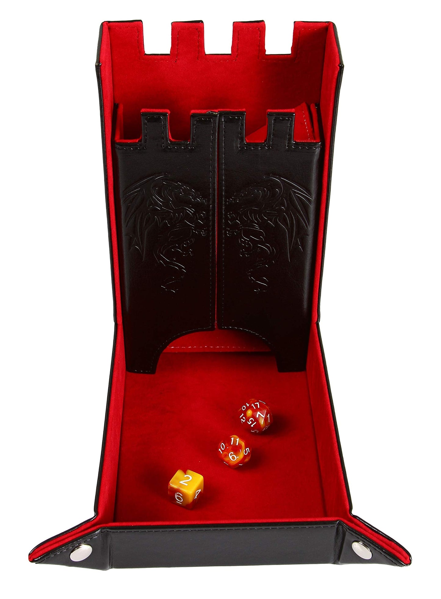 Forged Dice Co. Draco Foldable Dice Tray & Dice Tower – Red