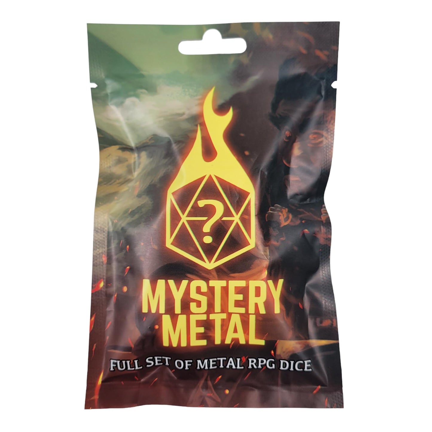 Forged Dice Co Mystery Metal Dice Bag – Blind Surprise DND Dice Set (7 Metal Dice: D4 D6 D8 D10 D12 D20 Dpercent)