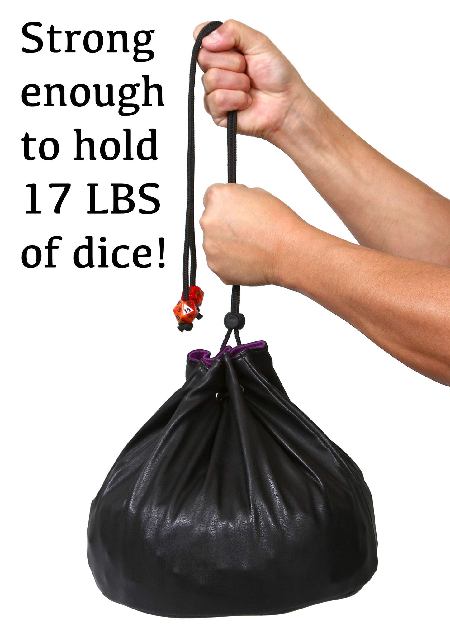 Forged Dice Co. Pouch of The Endless Hoard Dice Bag — Holds 1,000+ Dice | 7 Pockets | Rainbow Dragon Skin