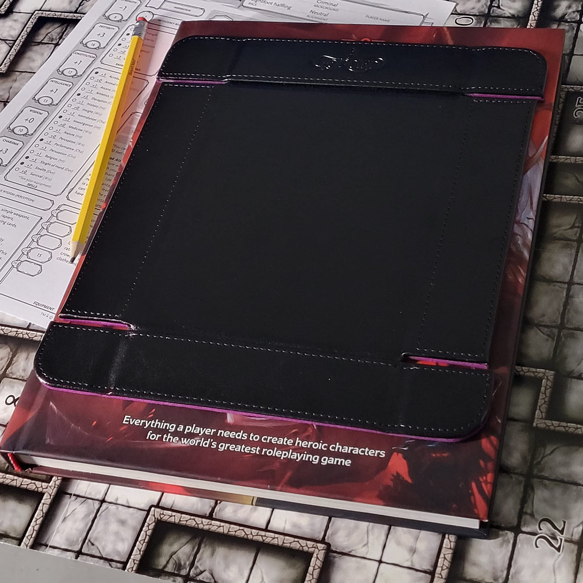 Forged Dice Co. 6 Inch Magnetic Folding Dice Tray – Red | Portable DND Dice Tray for RPGs