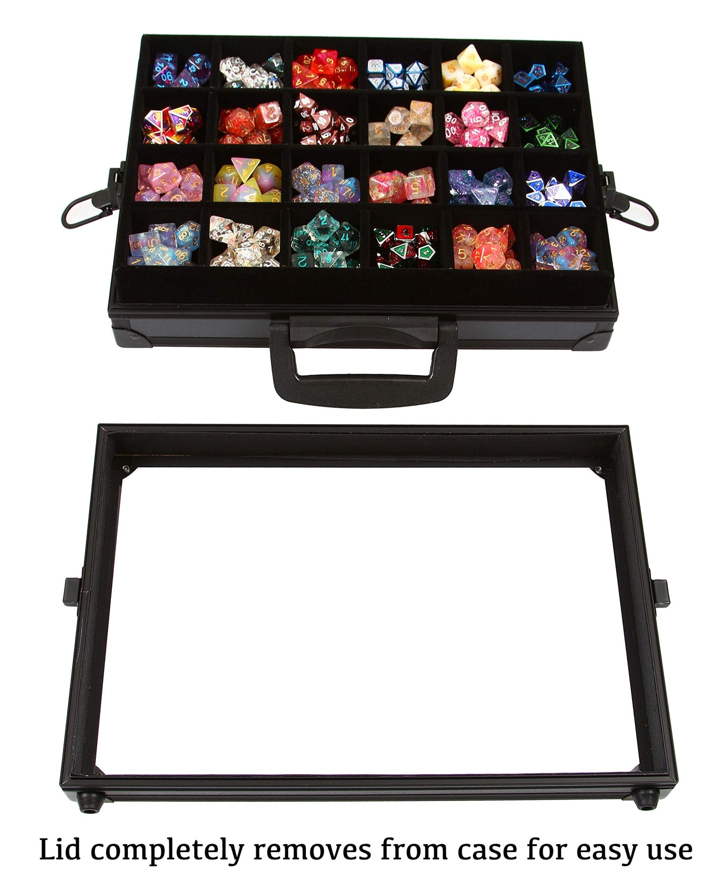 Forged Dice Co. Dice Display Case & Rolling Tray — Holds 720 Dice (3 Removable Trays)