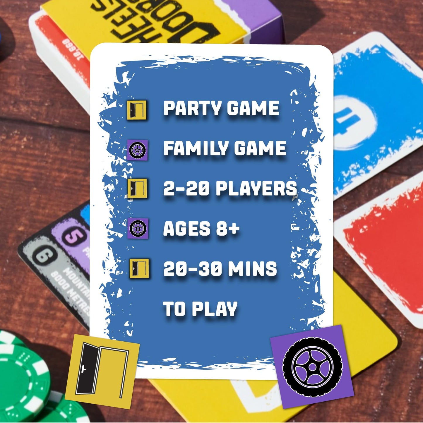 Wheels vs Doors Party Game by Format Games | Hilarious Social Debates for Family & Friends (Ages 8+) | 2-20 Players