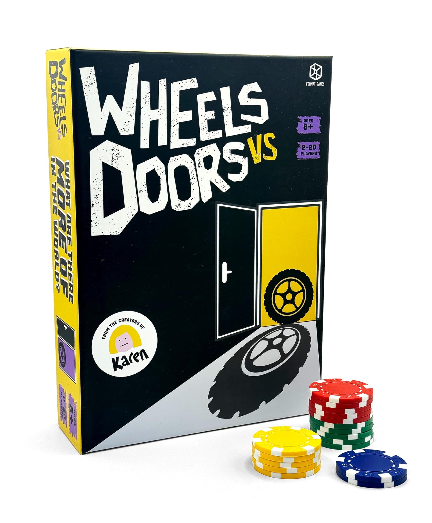 Wheels vs Doors Party Game by Format Games | Hilarious Social Debates for Family & Friends (Ages 8+) | 2-20 Players