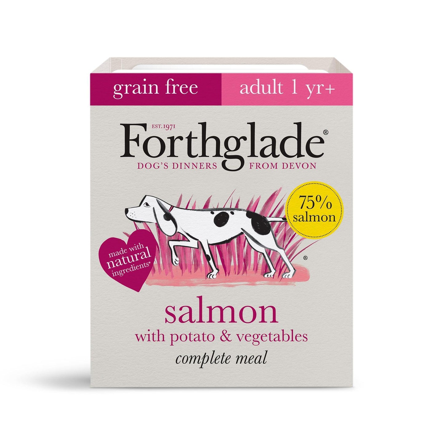 Forthglade Adult Complete Grain Free Salmon Trays 18 x 395g