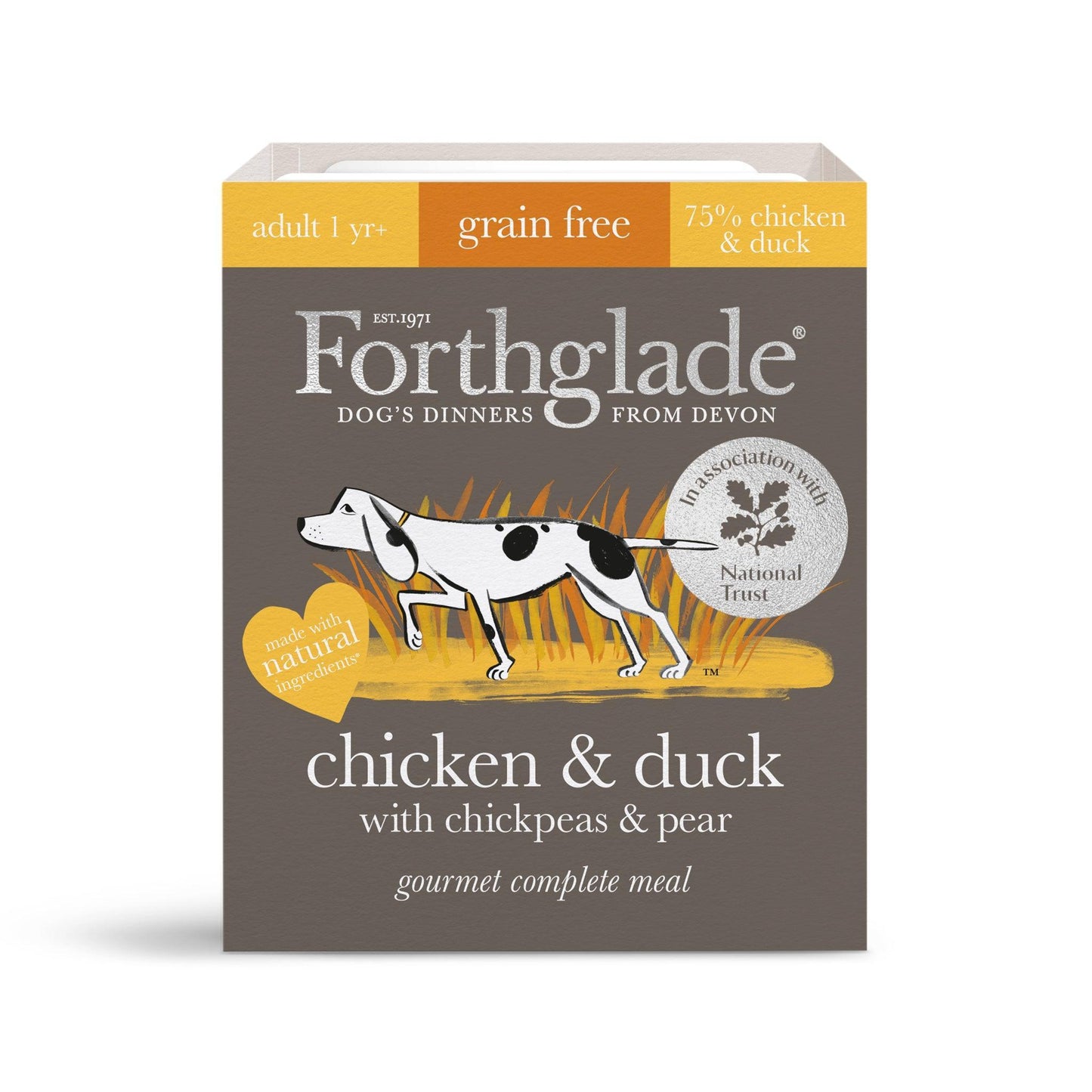 Forthglade Adult Gourmet Grain Free Chicken & Duck Trays 7 x 395g