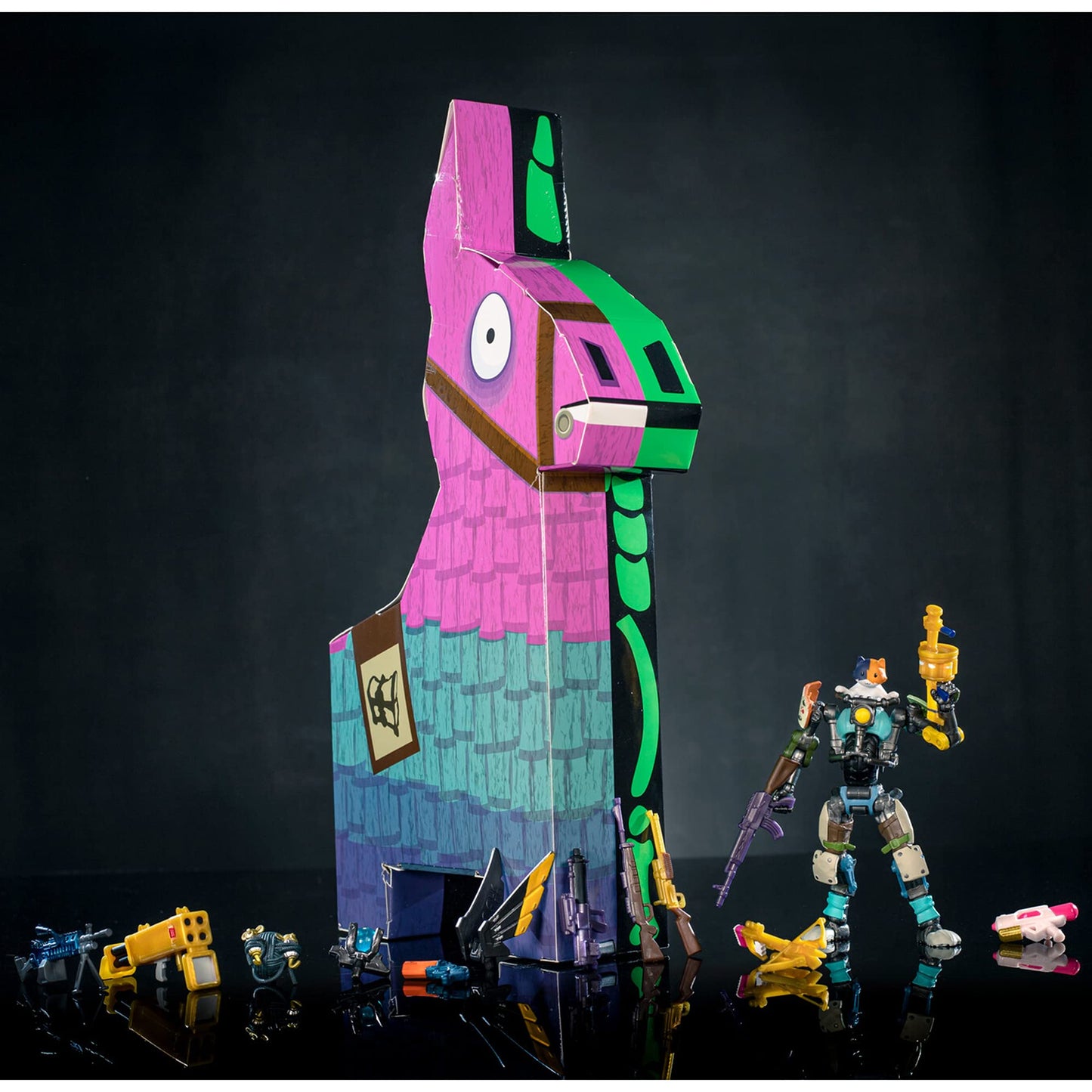 Fortnite Supply Llama Kit Figure – 12.5-Inch X-Ray Llama with 9 Weapons & 4 Back Bling