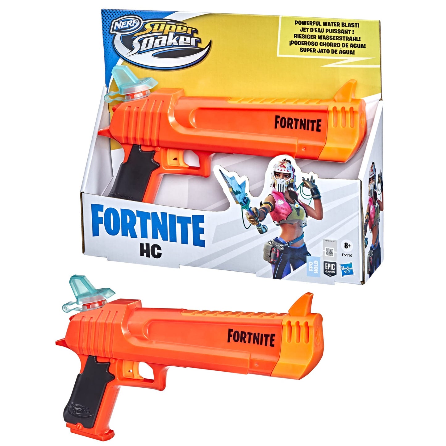 Nerf Super Soaker Fortnite HC Water Blaster | Powerful One-Handed Outdoor Water Battles